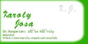 karoly josa business card